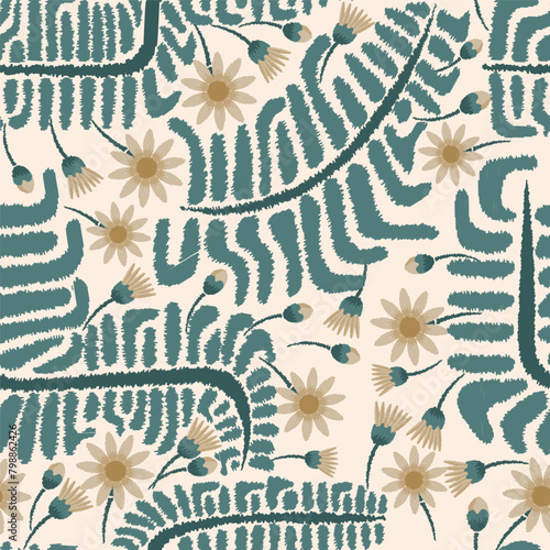 Seamless paisley embroidered floral motif pattern in vector, for design, fabric, wrapping, digital motif, background, wallpaper, print, clothing, etc.
