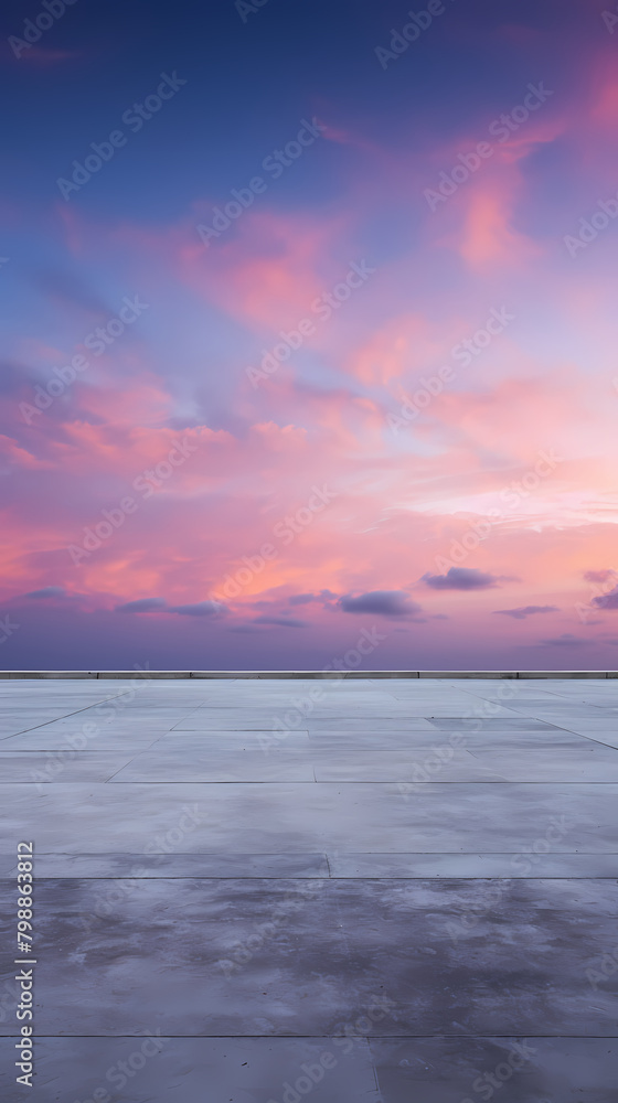 Empty concrete floor, car advertising background