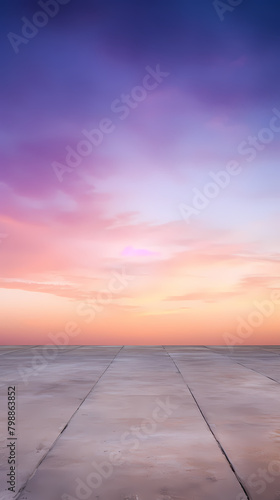 Empty concrete floor, car advertising background