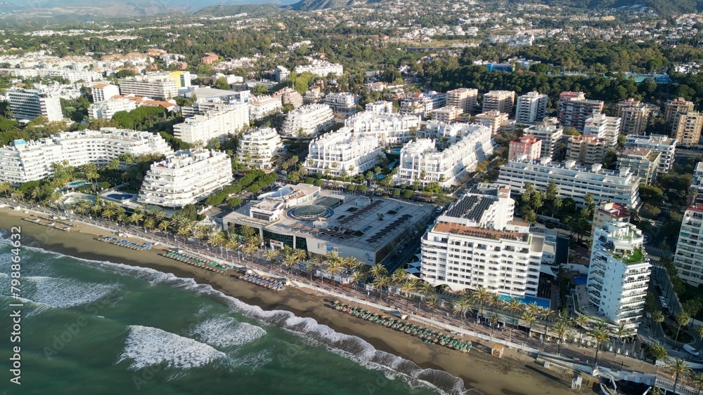 Aerial view of Marbella, Andalusia. Southern Spain