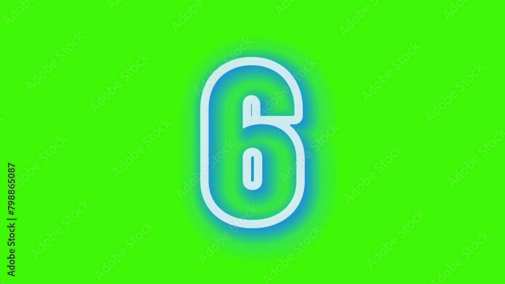 Counting from 10 to 0 neon numbers green screen animation. Counting from 10 to 0 neon numbers green screen animation.