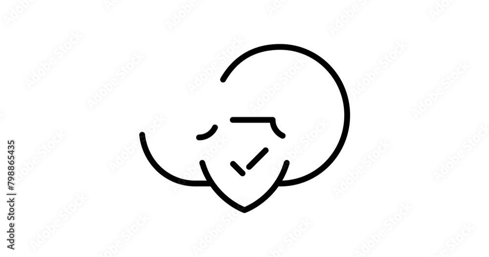 Cloud computing data security animated outline icon on white background. Cloud computing 4k motion design animation for web, mobile and ui design Cloud computing data security animated outline icon on white background. Cloud computing 4k motion design animation for web, mobile and ui design