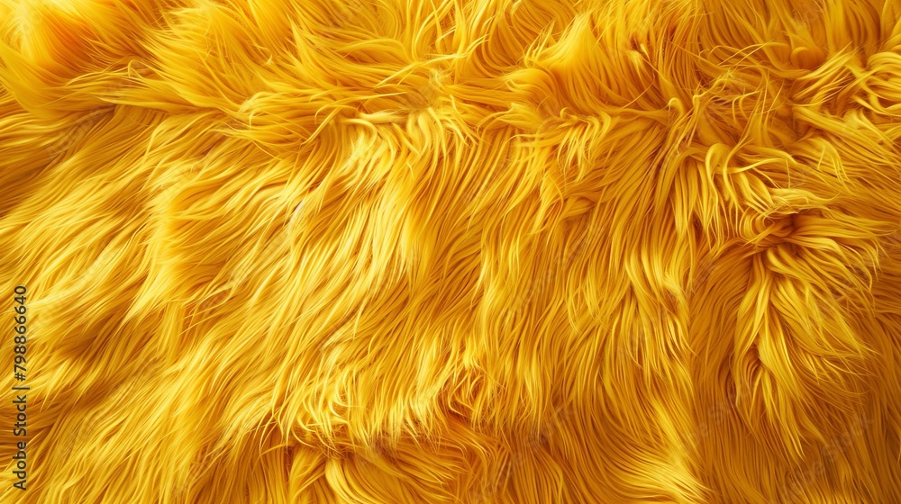 Fototapeta premium Soft golden yellow fur, textured background