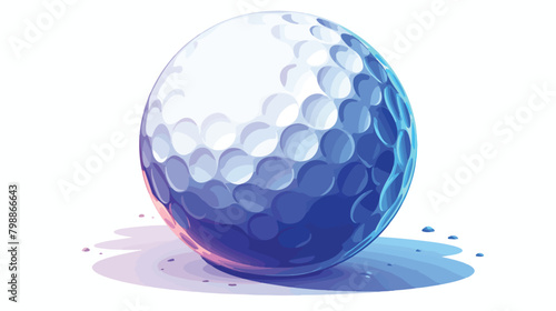 Golf ball icon. Golfboll with dimples holes for spo photo