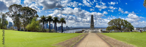 Perth, Western Australia. Panoramic view of State War Memorial and Kings Park