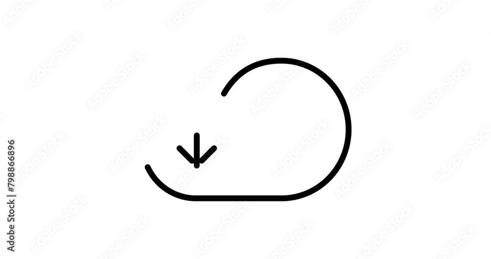 Download from cloud animated outline icon on white background. Cloud computing 4k motion design animation for web, mobile and ui design Download from cloud animated outline icon on white background. Cloud computing 4k motion design animation for web, mobile and ui design