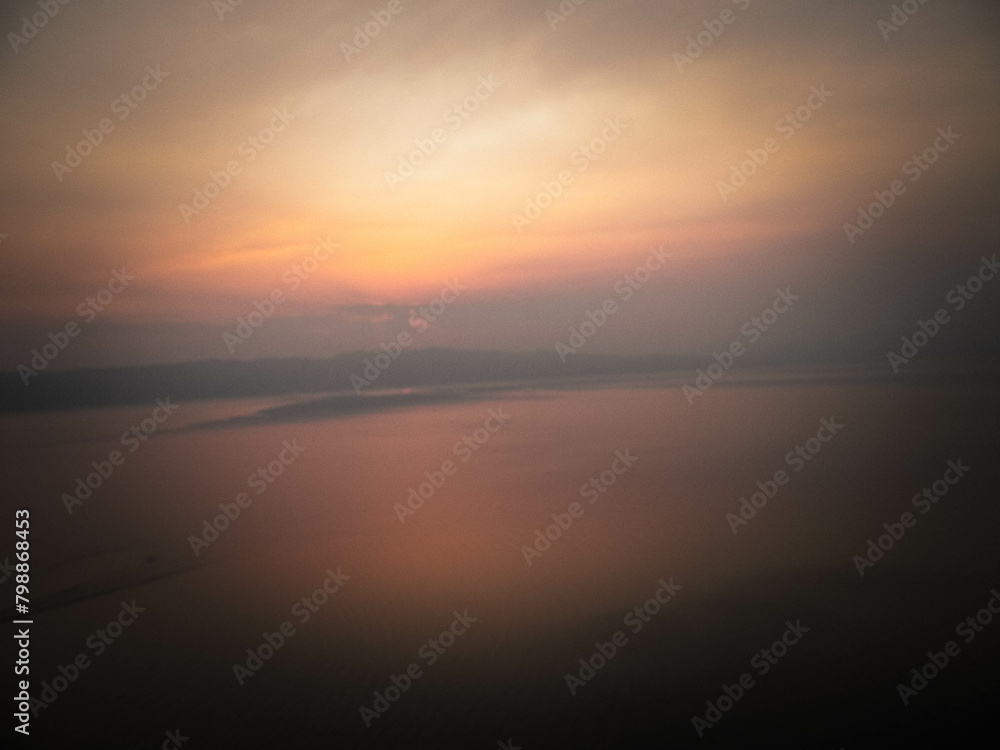 Fototapeta premium Beautiful sunset sky as nature background.