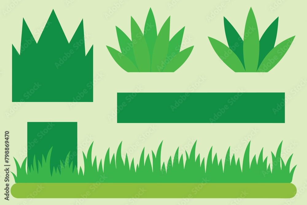 Green Grass template vector design