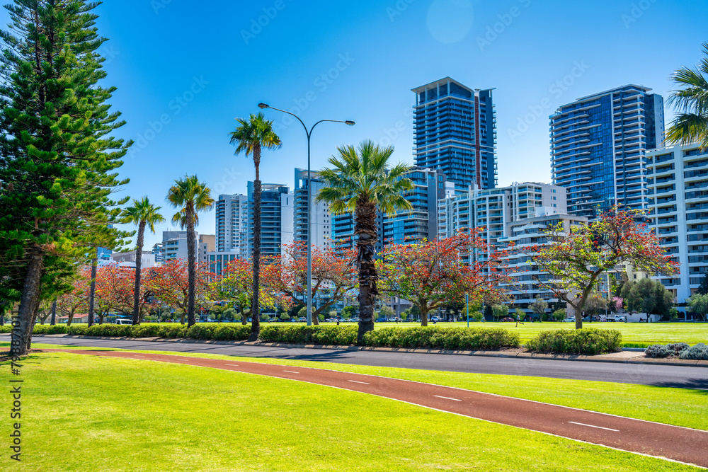 Langley Park and Perth Skyline on a beautiful sunny day Langley Park and Perth Skyline on a beautiful sunny day
