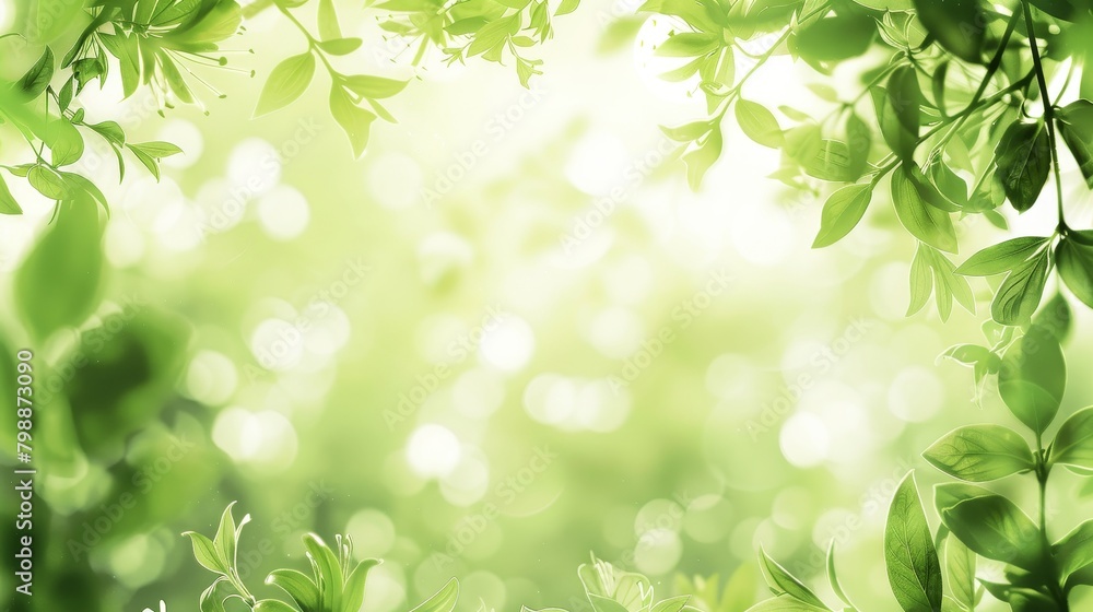 A green leafy plant with a bright green color. The leaves are full and healthy. The image has a bright and cheerful mood