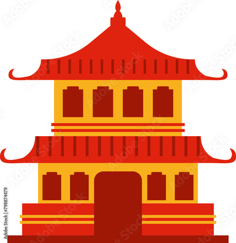 vector illustration of temple