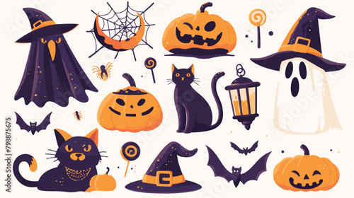 Halloween symbols hand drawn vector illustrations s