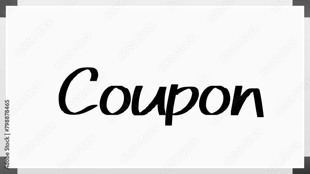 Coupon のホワイトボード風イラスト Coupon のホワイトボード風イラスト
