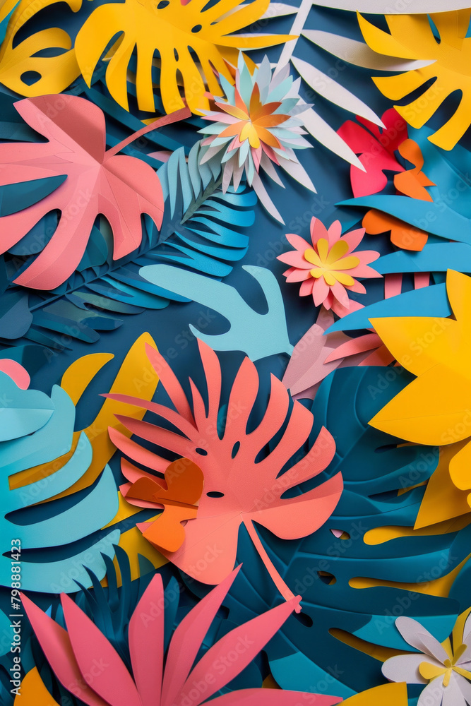 Texture resembling paper cutouts, featuring layered shapes and playful designs. Paper cutout textures offer a whimsical and crafty backdrop.