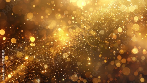 background with glitter and bokeh lights in the style of golden shiny