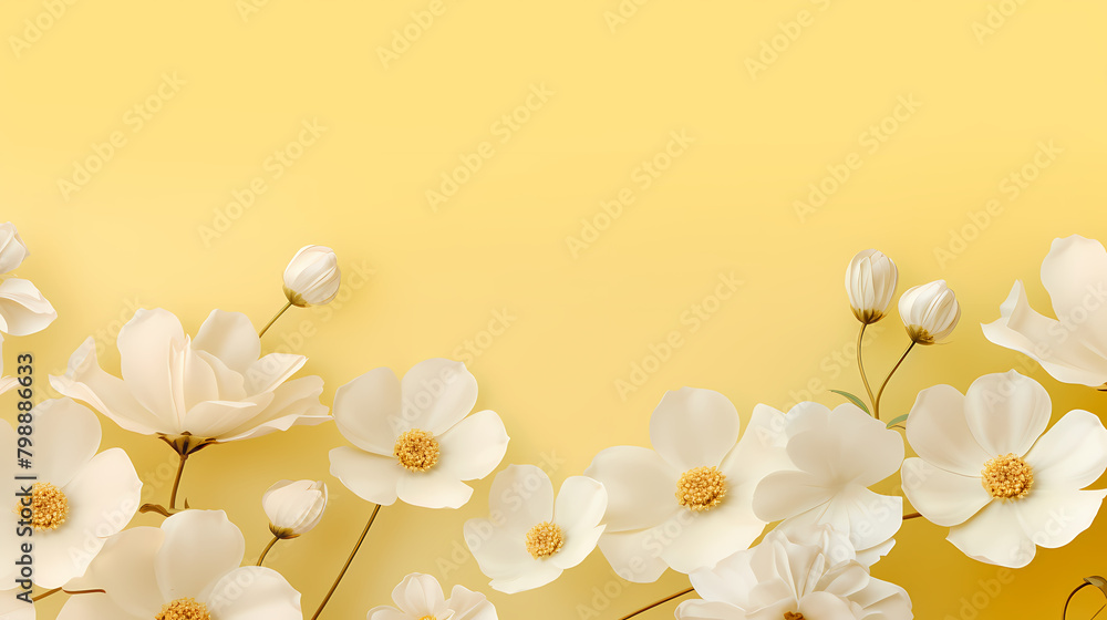 Obraz premium Yellow background flower decoration