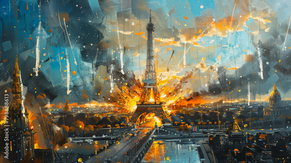 Obraz premium paris olympic games 2024 ceremony