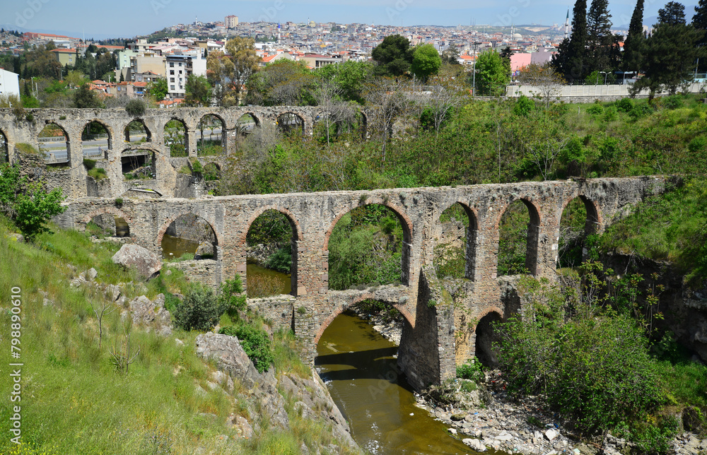 Located in Izmir, Turkey, the Kizilcullu Aqueducts were built by the Romans.