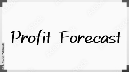 Profit Forecast のホワイトボード風イラスト