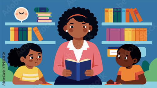 In the midst of a captivating Juneteenth story the librarian pauses to engage the children in a thoughtprovoking discussion on racial equality and. Vector illustration