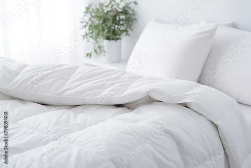 Cozy White Bedding in Bright Bedroom