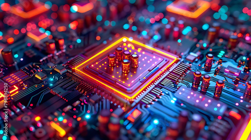 quantum computing in the digital age a blue light illuminates the scene