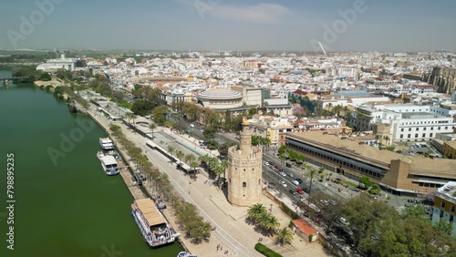 Aerial view of Sevilla, Andalusia. Southern Spain © jovannig