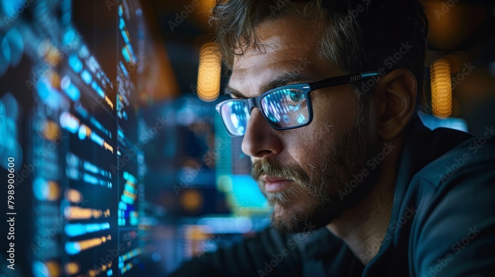 A blockchain developer conducting a code review to identify and address potential security vulnerabilities, emphasizing proactive risk management in blockchain projects. A blockchain developer conducting a code review to identify and address potential security vulnerabilities, emphasizing proactive risk management in blockchain projects.