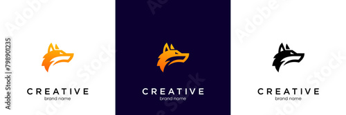 nique fox logo, fox illustration, vector photo