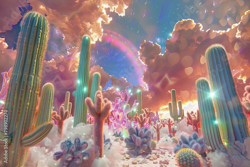Dreamscapes of the Cactus Realm A Surreal Journey Through Imagination