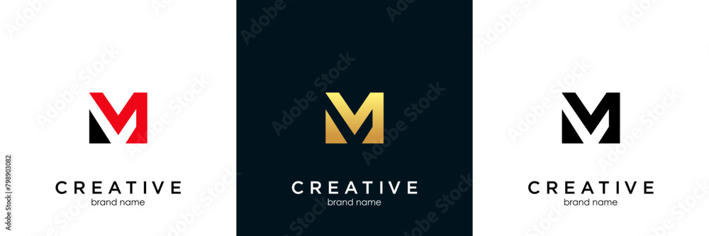 Development or software logo in abstract letter M represent technology Development or software logo in abstract letter M represent technology
