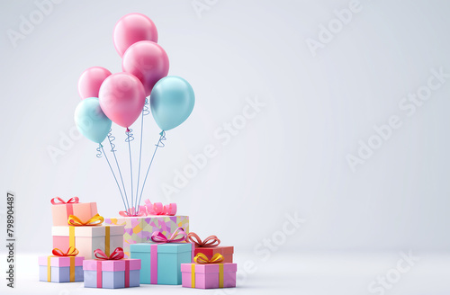 balloon gift decoration. Generative AI
