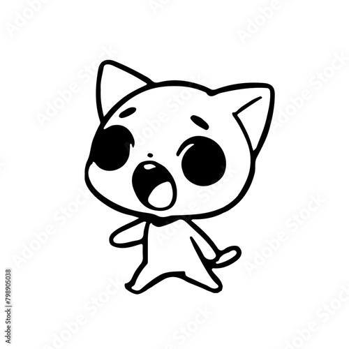 Little cute kitten in every moment 