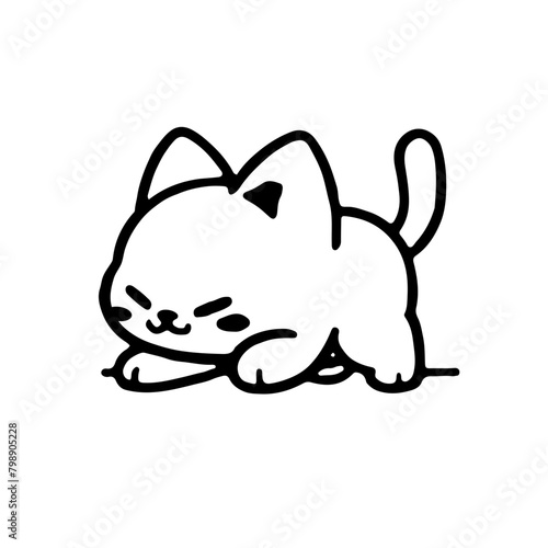 Little cute kitten in every moment 