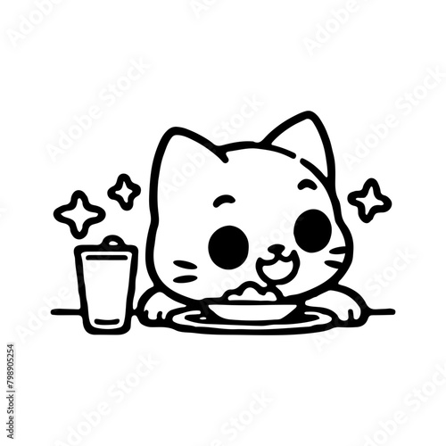 Little cute kitten in every moment 