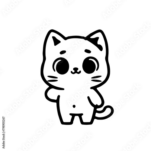 Little cute kitten in every moment 