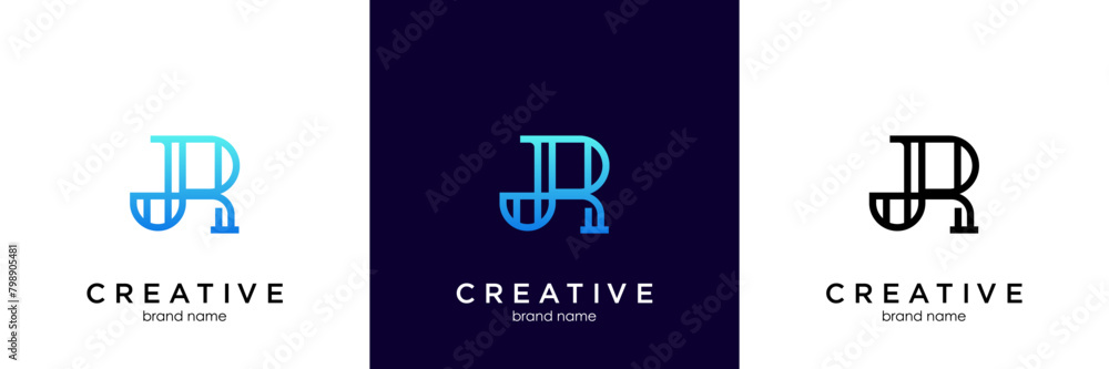 letters jr or rj logo icon design vector design template inspiration letters jr or rj logo icon design vector design template inspiration