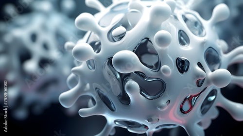 Captivating Microscopic Cells in Futuristic Rendering