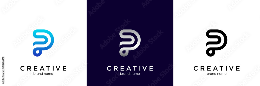 Letter P logo icon design template elements Letter P logo icon design template elements