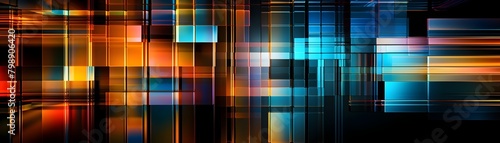 Chaotic Futuristic Digital Glitch Art Background with Pixelated Distorted Patterns and Vibrant Disruptive Composition Suitable for Cybersecurity and
