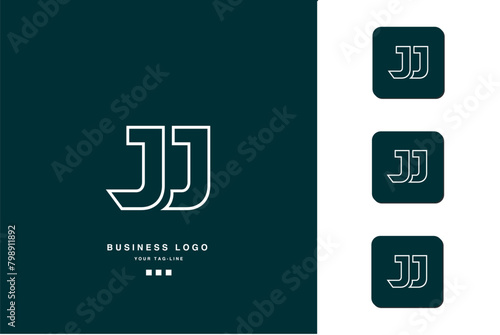 J, JJ, Abstract Letters Logo Monogram