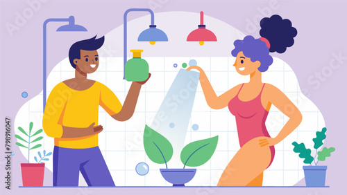 As the detox session comes to an end they hop into a cool shower to rinse off the sweat and any impurities from their skin..