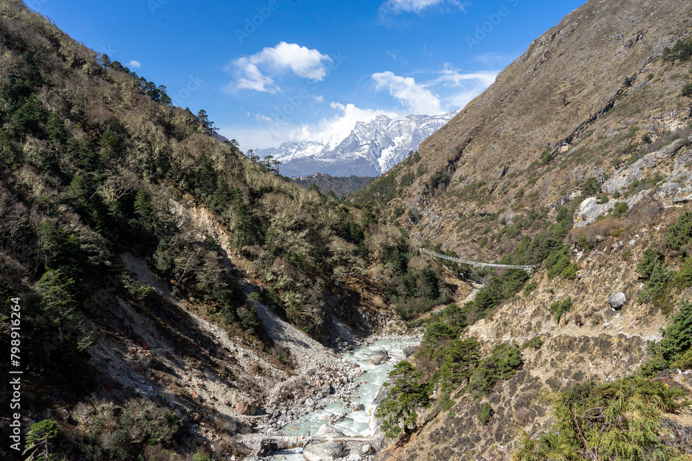 Obraz premium Gorgeous canyon in Nepal Himalayas