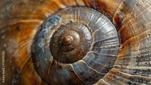 Macro shot of a snail s shell © 2rogan