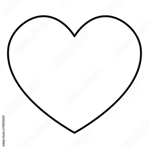 Love symbol. heart line icon, outline vector logo illustration, Isolated heart on a white background