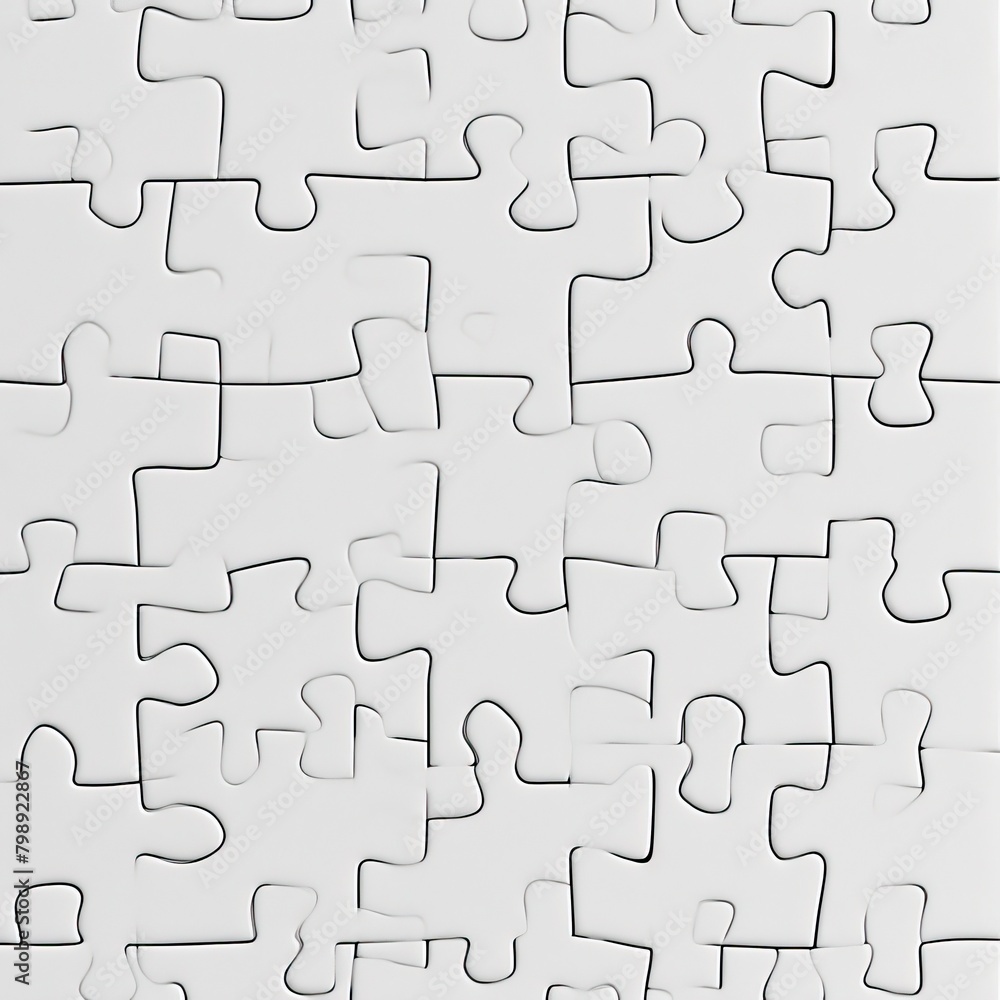 Top View Blank Jigsaw Puzzle Template