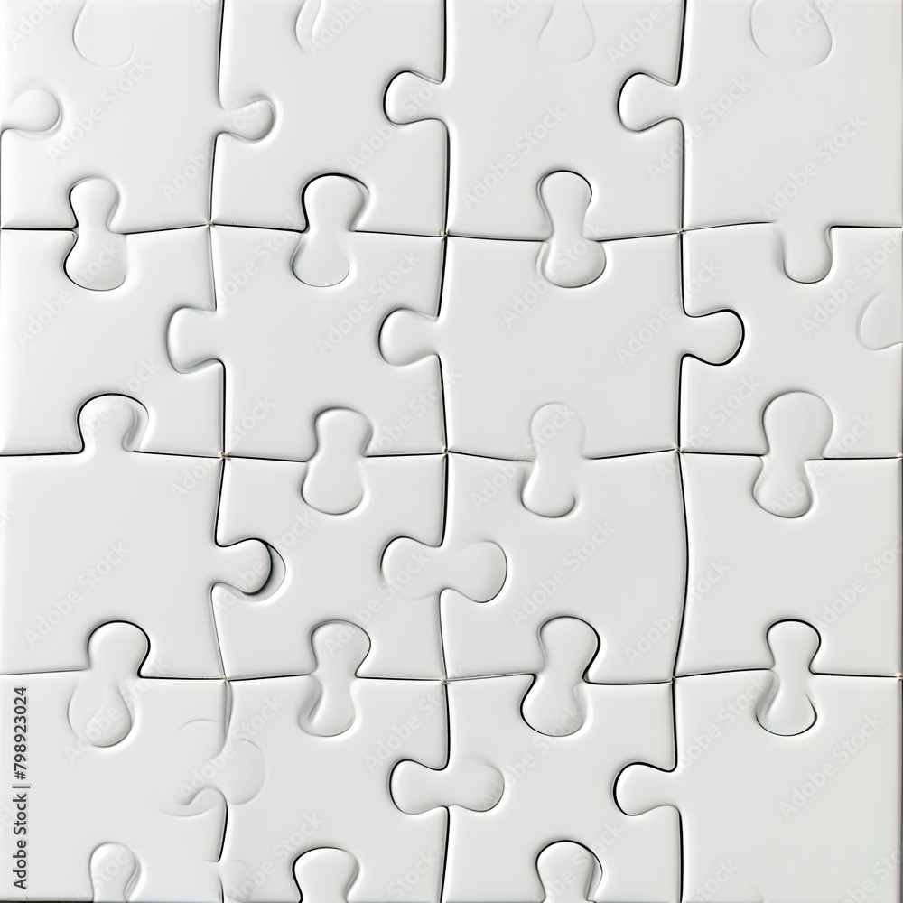 Top View Blank Jigsaw Puzzle Template