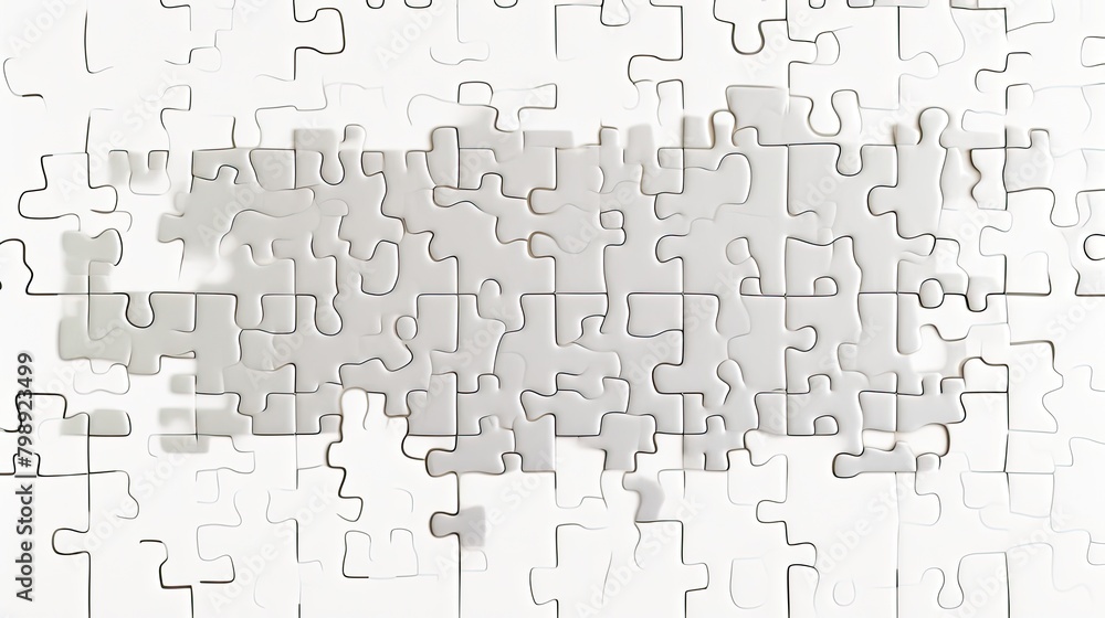 Top View Blank Jigsaw Puzzle Template