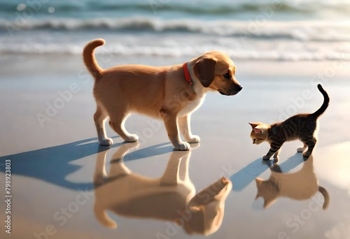 dog on the beach