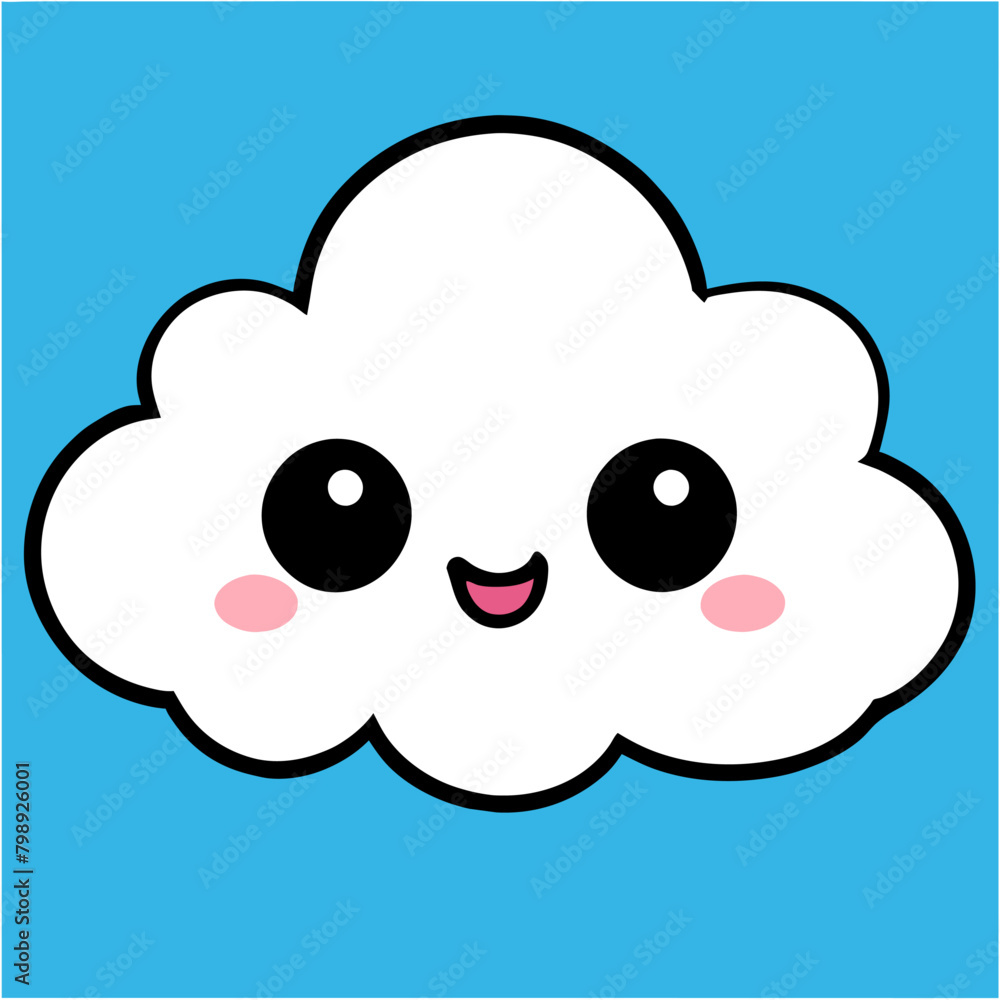 Obraz premium cute cloud background art